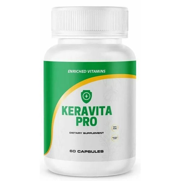(1 BOTTLE) Keravita Pro - Natural Hair & Nail Growth Formula 60 Capsules #3450