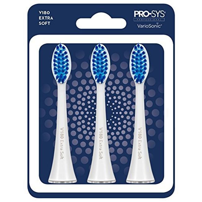 PRO-SYS VarioSonic V180 Extra Soft Replacement Heads, Pack of 3. Also fits Burst Brush!