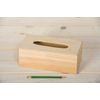 Artemio box of tissues with Wood Base, Beige, 25 x 13 x 9 cm