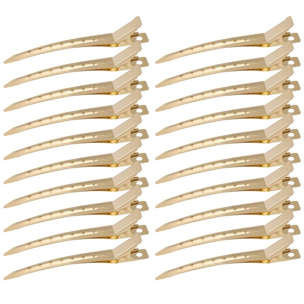 Korintin Hair Clips Women, Pin Curl Clips, Crocodile Cips Hair, No-Trace Sectioning for Salon and Home Cutting Hairdresser, Men (3.50 Inch), 24pcs 9cm gold, Pack of 1