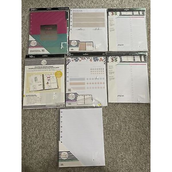 HAPPY PLANNER Disc Bound Bundle, Today + Lined Paper + Wellness, 8.5 x 11, NEW