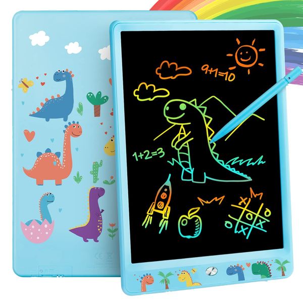 LCD Writing Tablet for Kids, 10.5 Inch Drawing Tablet Doodle Board, Toddlers Colorful Electronic Drawing Pads, Educational and Learning Boys Girls Toys for 3 4 5 6 7 8 9 10 Years Old Kids (Blue)