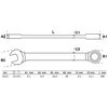 BGS 6513 Ratchet Ring Spanner SW 13 mm