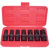 K Tool 33500 Impact Socket Set, 1/2" Drive, 7 Piece, 1/2" to 7/8", 6 Point, Flex