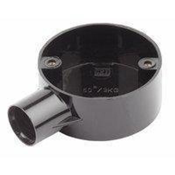 CED 20MM Black PVC Conduit Stop End Terminal Box - Water Resistant