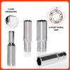 Egofine 10PCS 1/4” Drive Deep Socket Set,Metric Socket Set（4-13mm,6 Point Socket Set With Hanging Bracket,Cr-V Steel