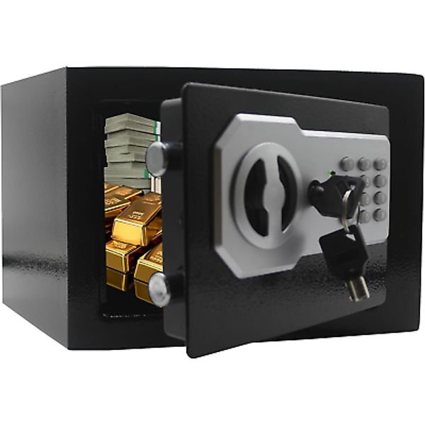 Electronic Keypad Security Safe, Digital Lock Box for Cash, Home/Office, 0.2 CF