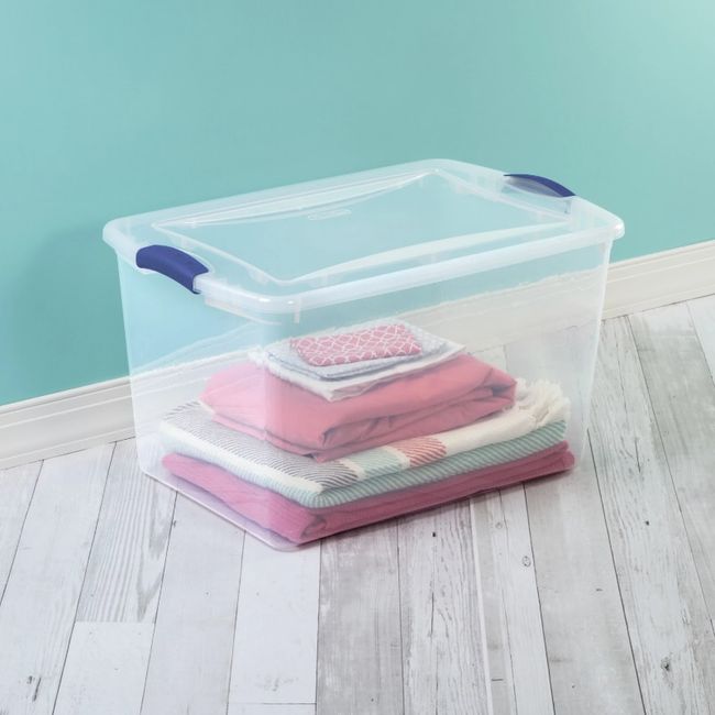 66-Quart Clear Latch Storage Tote