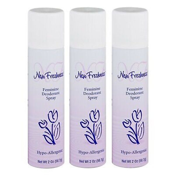 Pack of 3 New Freshness 2oz Feminine Deodorant Spray