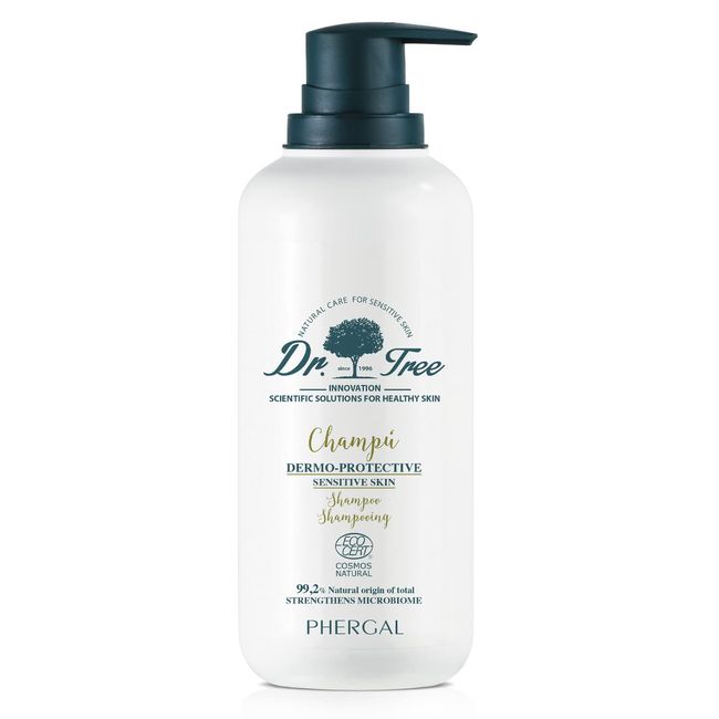 Dr. Tree |Dermo protektives Shampoo für empfindliche Kopfhaut | Verleiht dem Haar Kraft und Glanz | Stärkt dasMikrobiom | 99% natürliche Inhaltsstoffe | 400ml