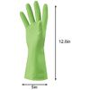 URBANSEASONS Dishwashing Rubber Gloves for Cleaning – 4 Pairs Household Gloves Including Blue, Pink, Green and Red, Non Latex and Fit Your Hands Well, Great Kitchen Tools