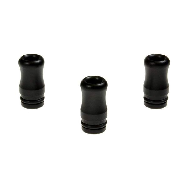 Armerah Stubby 510 Drip Tip e-cig Mouthpiece Short/Aluminium/Solid 3 Pack in Black