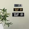 Standard NOT an EXIT (Stick Man) Sign (Black/Gold) - Small