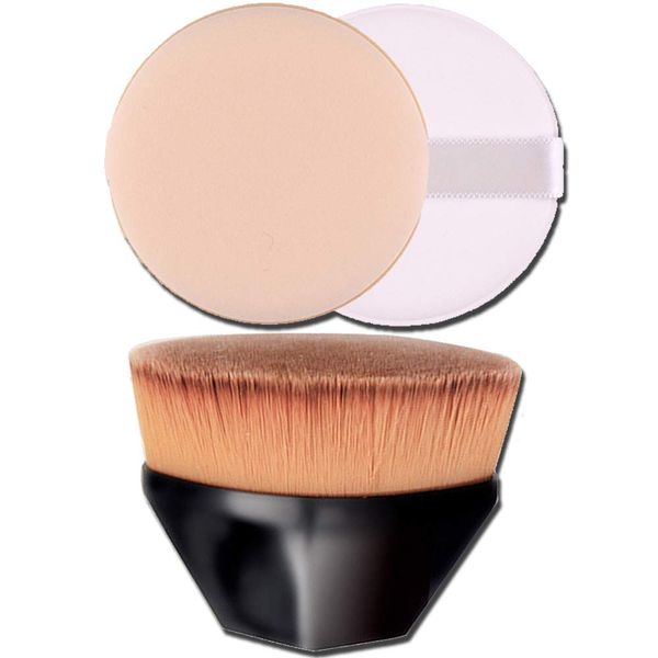 YuJiny Foundation Brush, Skin Friendly, Makeup Sponge, Eyeshadow Brush, Sho Brush, Cute Makeup Brush, Super Soft, Portable (Black)