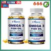 2pack Omega 3 Fish Oil 120 Capsules 3x Strength EPA & DHA, Highest Potency