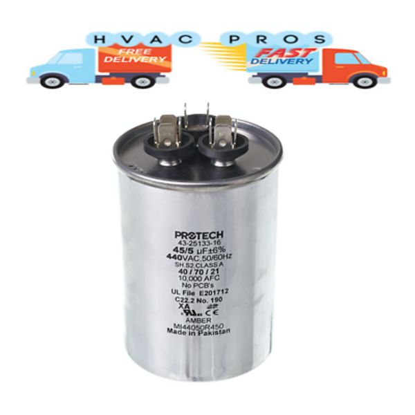 Rheem Ruud Protech Capacitor 5 + 45 uf 440 43-25133-16