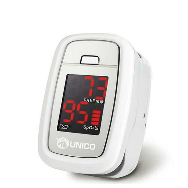 12-piece set, 1 case, Medical Device Certified Nissin Medical Unico Pulse Light 50DL1S Silver 1 set (with drop prevention strap) Pulse oximeter Blood oxygen saturation Percentage display x 12-piece set 1 case ns