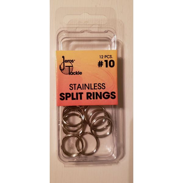 Jeros Tackle #-10 Split Rings Stainless (One package with 12 rings)