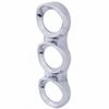 Technical Precision Replacement for Peterbilt 362 Year 1987 Chrome 3 Gauge Vertical Cluster Cover with Visor