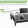 SNTD Dish Drying Rack - Expandable for Kitchen Counter, Large Black 