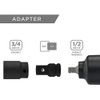 Gasea 4pcs Cr-v Impact Socket Adapter and Reducer Set for Impact Driver Ratchet Docket Extentsion Conversion Tool