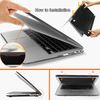 FINDING CASE Rubberized Matte Plastic Hard Shell Case for MacBook Pro 13.3” without Touch Bar A1708 released 2018/2017/2016, Case + UK/EU layout keyboard Cover (Black）