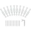 10 Sets Switch Socket Repair Tools, Switch Socket Cassette Screws Support Rod (silver)