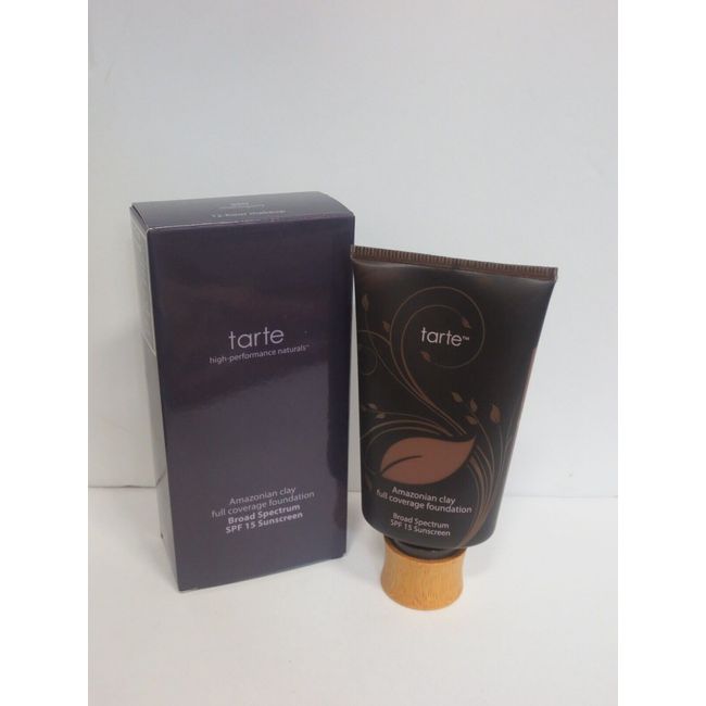 TARTE AMAZONIAN CLAY FULL COVERAGE FOUNDATION #60H MAHOGANY 1.7 OZ BOXED