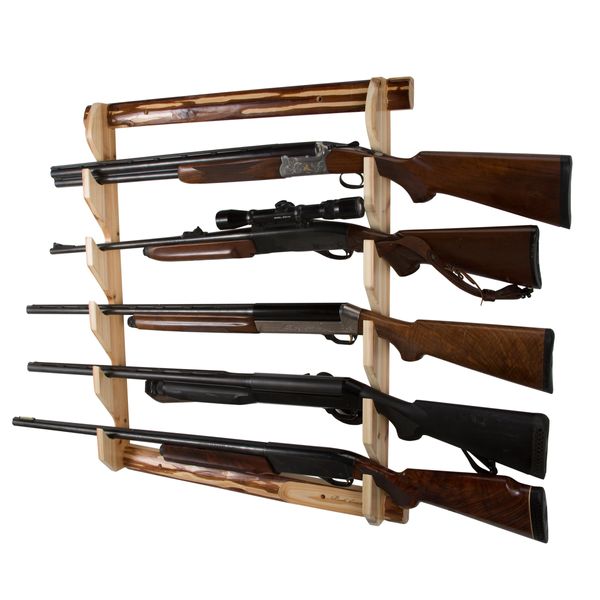 Rush Creek Creations Indoor 5 Rifle/Shotgun Wall Storage Display Rack