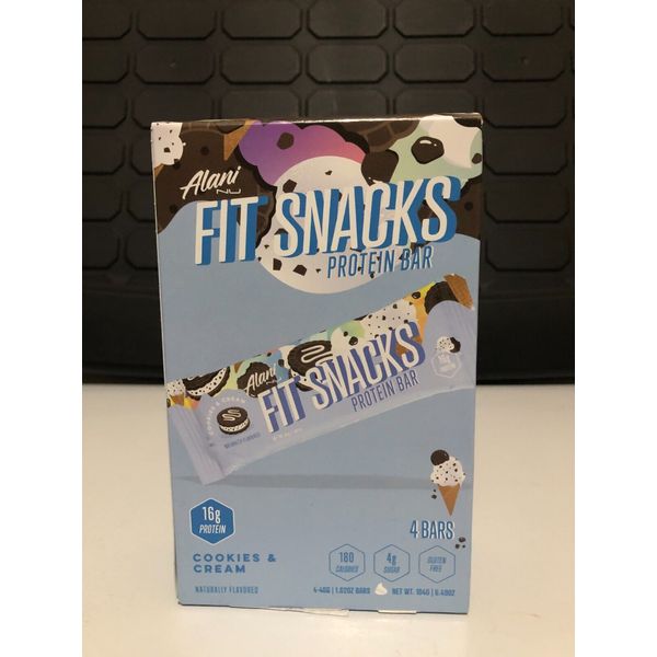 Alani Nu Fit Snacks Protein Bar Cookies & Cream 4 pack (Gluten Free)