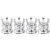 4pcs Chrome Head Bolt Covers Spark Plugs Engine Topper Nut Caps For Harley Dyna