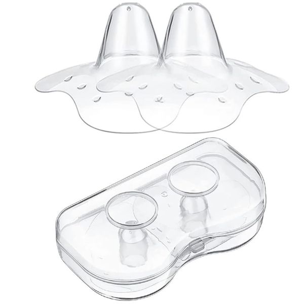 2pcs/Set Breast Nipple Shield Silicone Breast Milk Feeding Protector Nipple Shield Breastfeeding