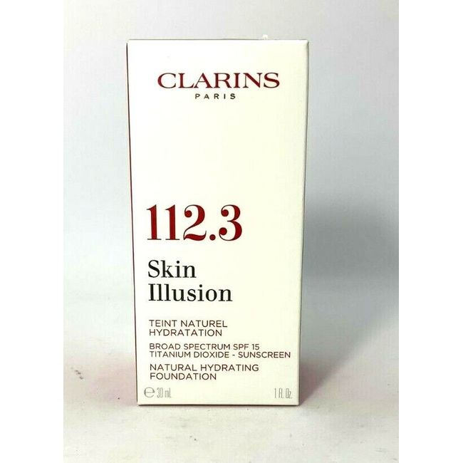 Clarins Skin Illusion Natural Hydrating Foundation ~ 112.6 Sandalwood ~ 1oz BNIB