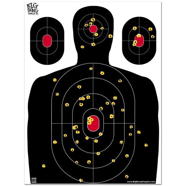 Big Dawg Targets - 18 X 24 Inch Silhouette Reactive Splatter Target - 10 Pack