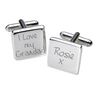 Engraved I Love My Grandad Cufflinks - Square