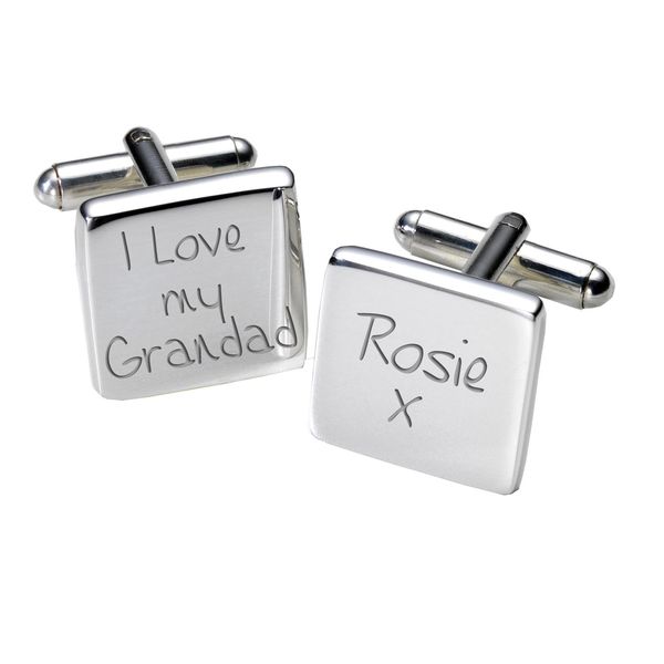 Engraved I Love My Grandad Cufflinks - Square