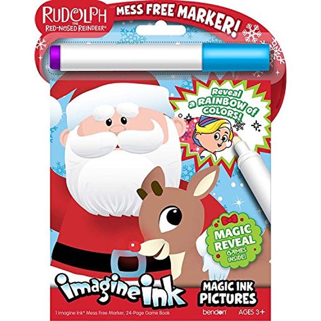 Rudolph The Red-Nosed Reindeer Imagine Ink Magic Pictures Activity Book