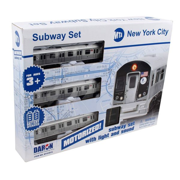 New York MTA New York City 3 Pc. Battery Operated Train Set with Track ,39" X 25"