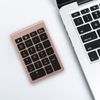 Bluetooth Number Pad, 22 Keys Numeric Keypad Portable Mini Keyboard for Laptop Desktop PC Notebook (rose gold)