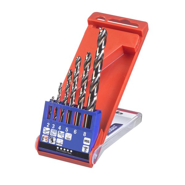 Kwb HSS-E Metal Drill Bit Set - Drill Bit Set, 6 Pieces with Cobalt Alloy