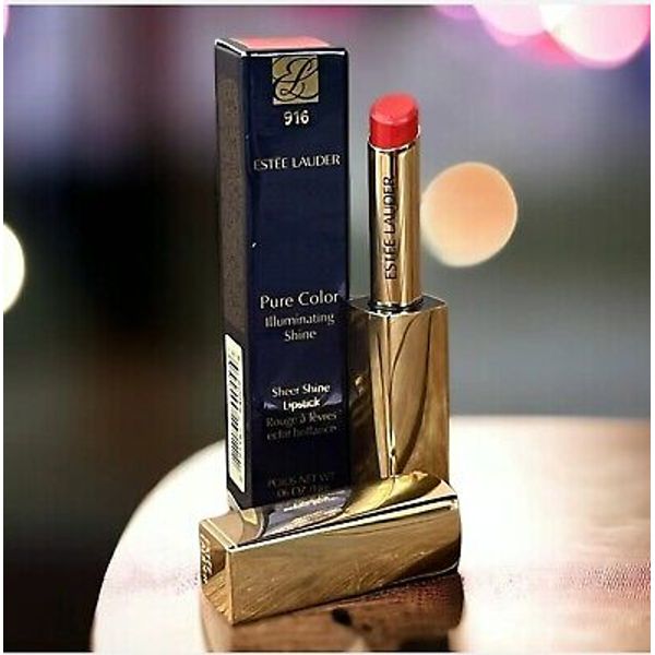 Estee Lauder l Original Pure Color 916 Illuminating Shine Lipstick l Party of 1