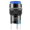 Heschen 16mm Round Momentary Push Button Switch 1NO 1NC 24V LED Lamp 5 Pack (Blue)