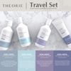 THEORIE PURE Collection Travel Set- Hypoallergenic- Shampoo, Conditioner, Body Wash & Face and Body Scrub- Fragrance and Cruelty Free. Vegan, No Sulfate, Paraben, Phthalate or Synthetic Dyes- Clean Beauty for Hair & Body