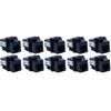 RiteAV RJ11 Phone Black Punchdown Type Keystone Jack (10 Pack)