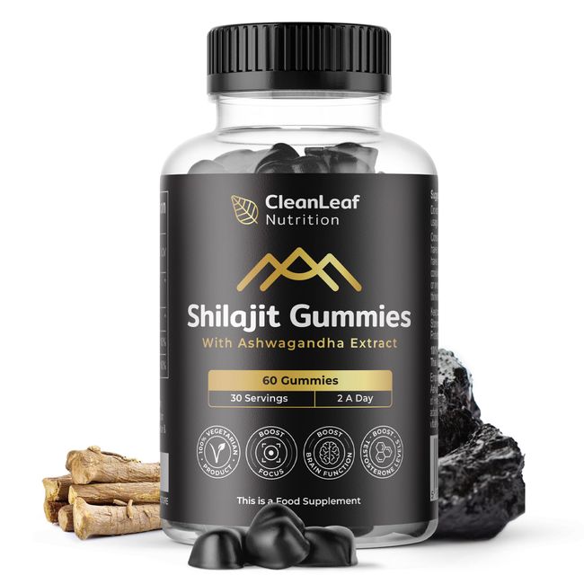 Shilajit Gummies with Ashwagandha | Pure 100% Authentic Himalayan Origin | High Fulvic Acid Content | 85+ Minerals | Boosts Immunity & Energy Vegan | 60 Gummies…