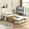 Cot Size Folding Bed W/Memory Foam Mattress & Pillow Rollaway Sleeping Guest Bed