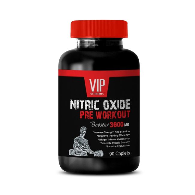 Premium Workout Muscle Pump - NITRIC OXIDE BOOSTER 3600 - 1 Bottle 90 Caplets