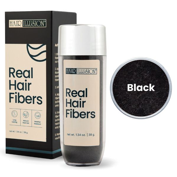 Hair Fibers For Bald Spot Concealer, Hairline, Beard, Hair Loss by Hair Illusion