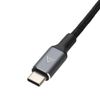 kenable Right Angle USB-C to USB-C Cable, 100W Fast Charging, 1m Braided Lead, Black