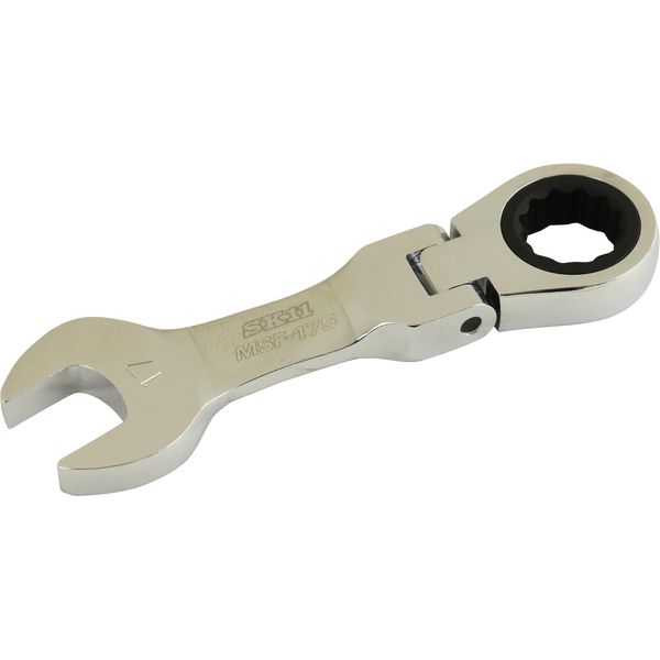 SK11 MSF-17S Short Flex Ratchet Wrench 0.7 inch (17 mm) Oscillating 180°